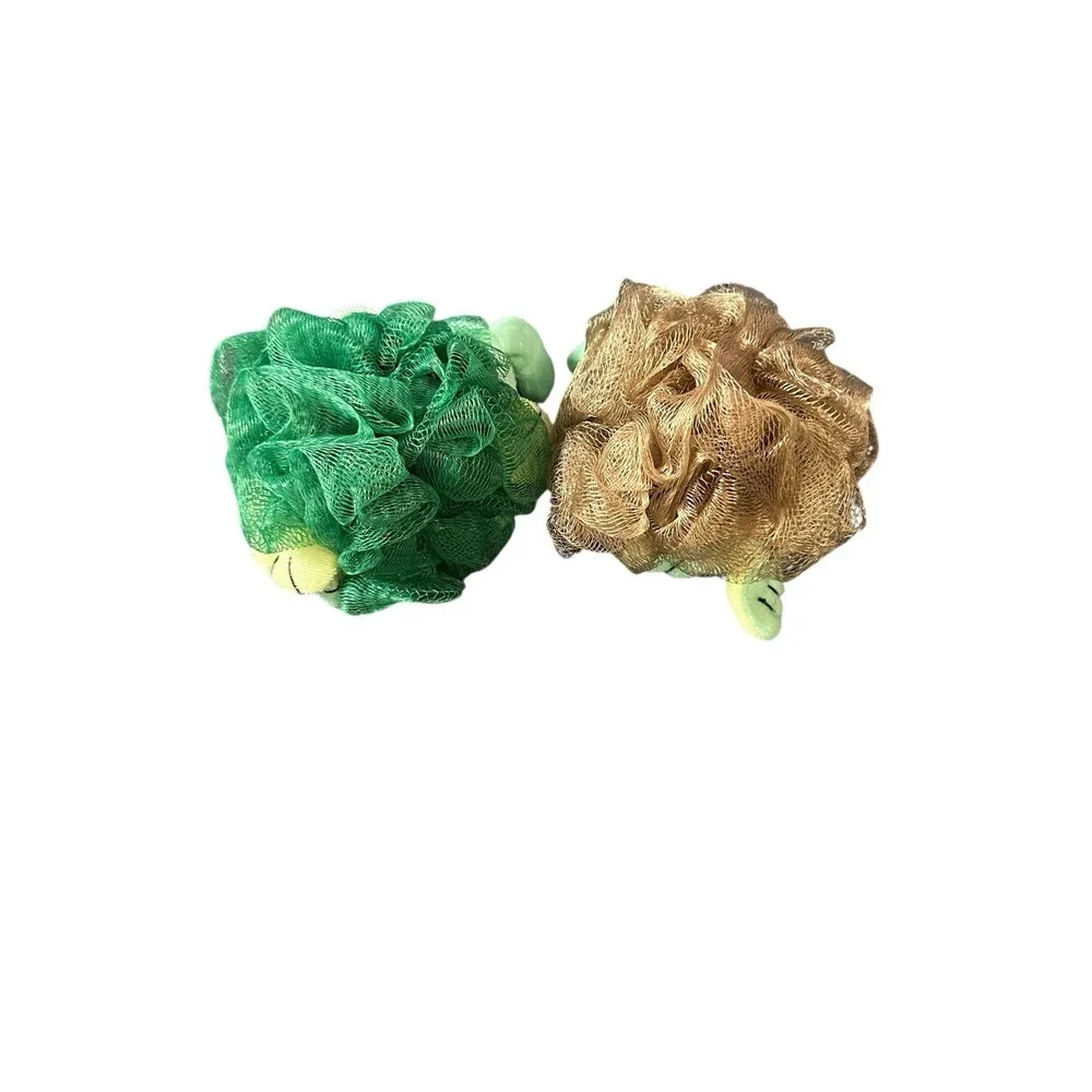set of 2 kids small animal loofahs bath shower‎ new without tags